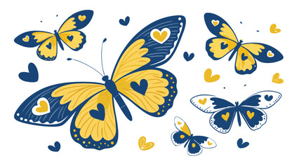 Fluttering Grace: Exquisite Collection of Butterfly Silhouettes for Design Projects
