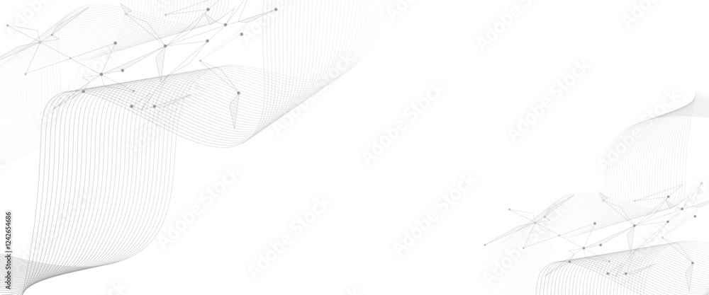 Fototapete Vector Connect link background. global network technology concept. Digital technology futuristic internet network speed connection white background.
