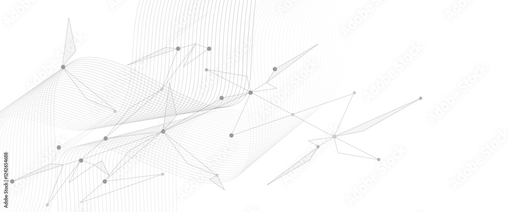 Poster Vector Connect link background. global network technology concept. Digital technology futuristic internet network speed connection white background.