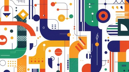 Creative Representation Connecting Concepts Through Colorful Abstract Design V2