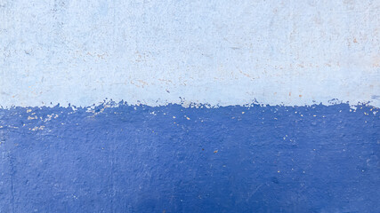 White and blue cement floor, rough and stained texture, blue and blue background, abstract background.