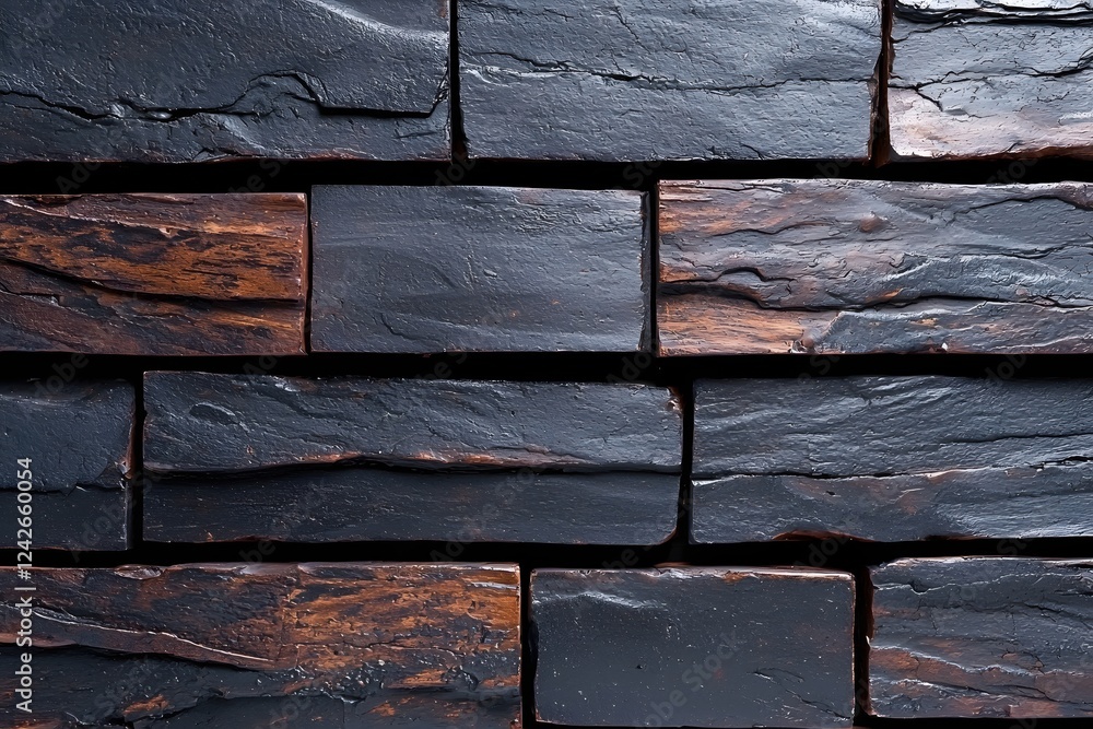 Poster dark rustic wooden block wall texture background design