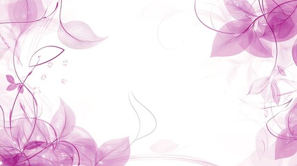 Obraz premium Purple floral frame, white background, design element