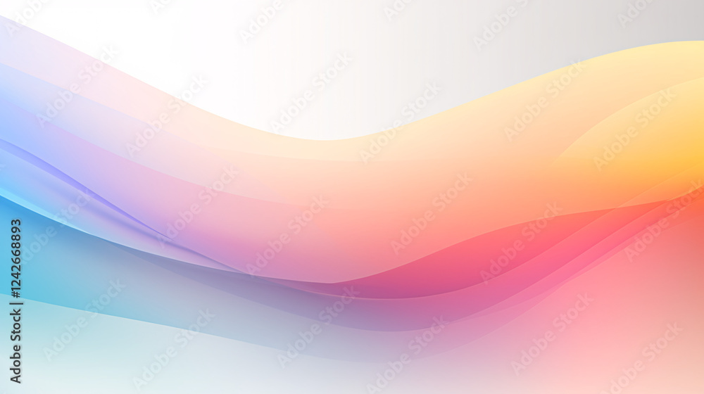 Aufkleber a soft pastel gradient background with an abstract shape, perfect for wallpaper or presentation bann