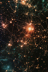 Obraz premium Cosmic Neural Symphony - Ideal for Tech Posters, Digital Art Exhibitions & Innovative Brochures