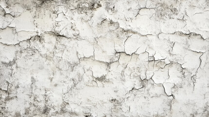 Obraz premium Cracked white wall texture with natural imperfections and weathered appearance, showcasing beauty of aged surfaces and passage of time