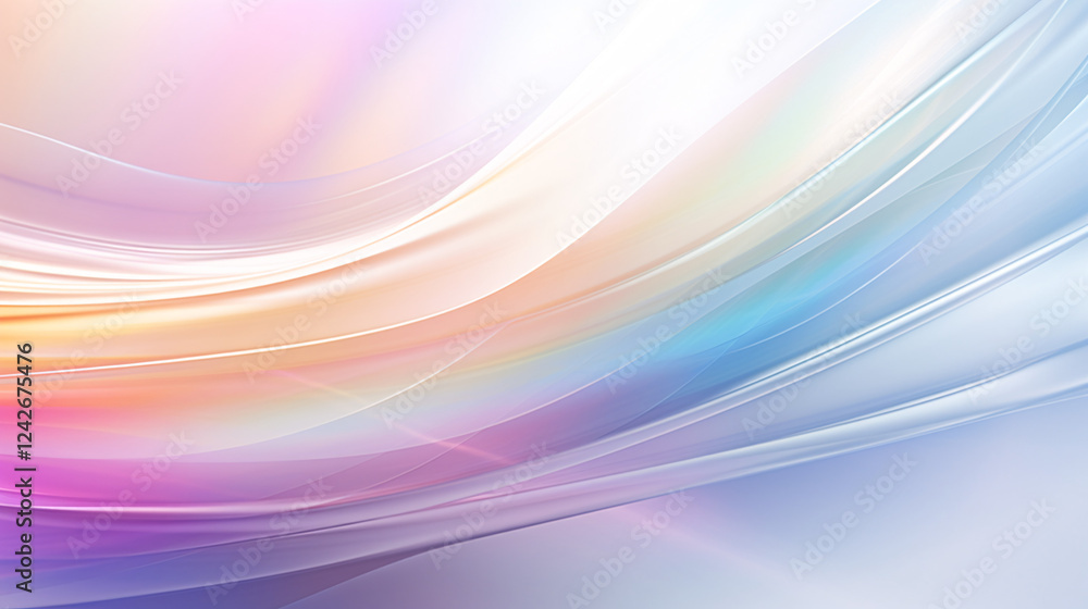 Poster A close-up of light rays creating iridescent rainbow effects, perfect for luxury tech backgrounds and presentations.


