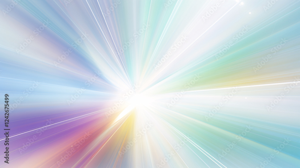 Poster a close-up of light rays creating iridescent rainbow effects, perfect for luxury tech backgrounds an