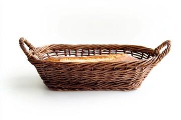 Fototapeta premium Rustic Wicker Bread Basket for Artisan Loaf