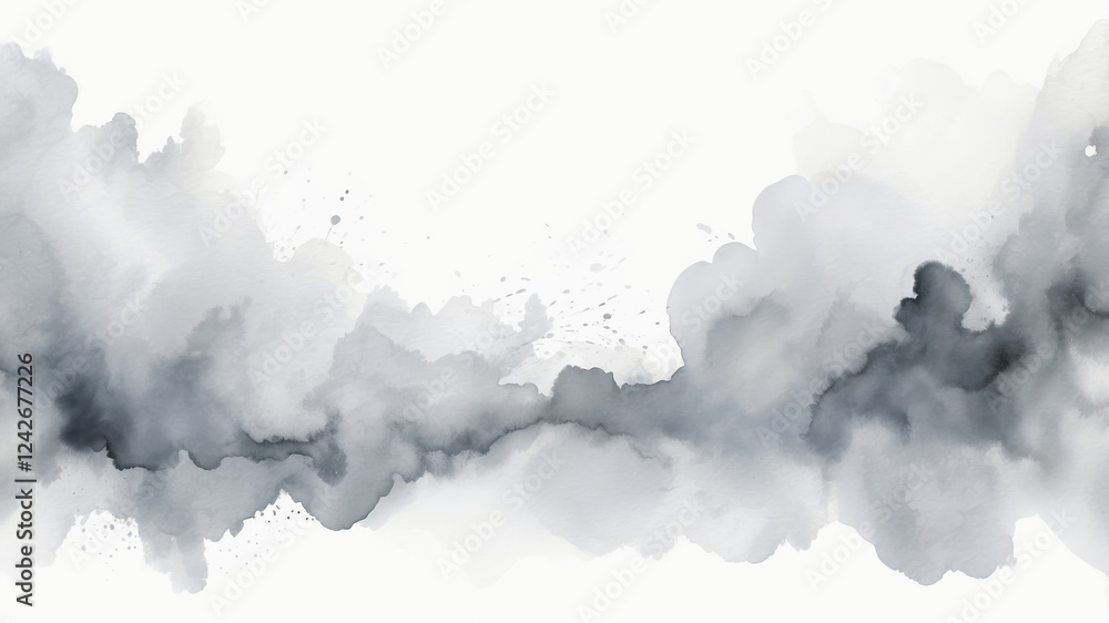 Poster abstract gray watercolor pattern creating a serene background for artistic projects and designs