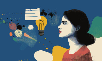 Gender Bias in Science: Conceptual Vector Illustrating Women's Struggles and Innovations