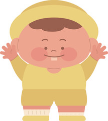 cute kindergarten boy children kid character