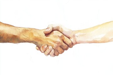 Fototapeta premium Warm Handshake Illustration