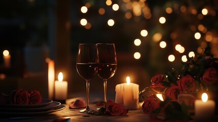Romantic candlelight and chilled champagne make for a perfect holiday celebration