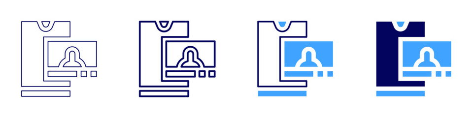 Network storage icon in 4 different styles. Thin Line, Line, Bold, and Bold Line. Duotone style. Editable stroke