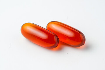 Oil filled capsules, softgel of food supplements, fish oil, omega 3, vitamin D3, vitamin E