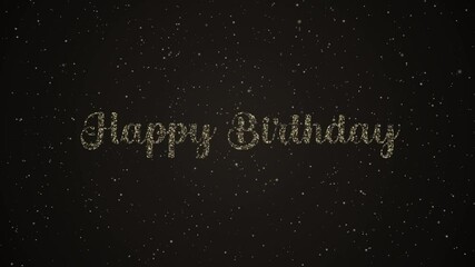 Happy Birthday Firework Animation