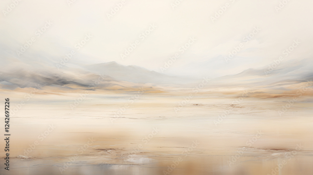 Aufkleber A soft impressionistic landscape with a scenic foreground, ideal for a website background or banner.

