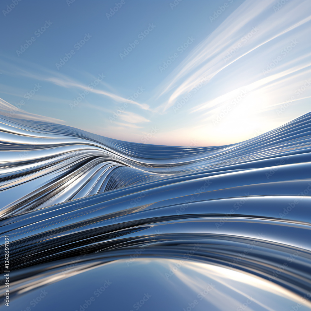Poster A stunning and modern 3D data visualization concept, perfect for a website background or banner.

