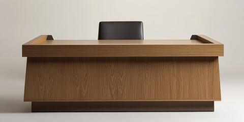 Modern Wooden Desk With A Single Chair