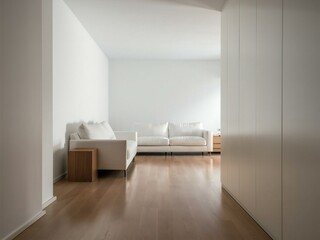 Fototapeta premium modern living room with white furniture