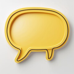 speech bubble on yellow background