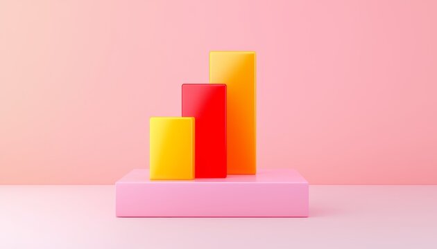 With crisp gradients and dimensional visuals, this 3D graph translates complex data into a compelling narrative.