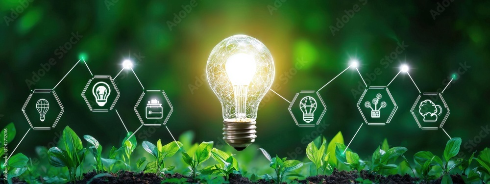 Poster energy-efficient building designs integrating nature