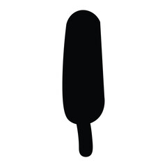 Frozen Dessert Popsicle Clipart in Monochrome