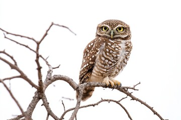 Fototapeta premium Spotted Owl Perched on a Branch