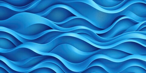 Obraz premium Wavy blue lines weave together in a harmonious pattern, artistic expression, calming colors
