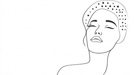 Serene woman, spa day, relaxation, minimalist