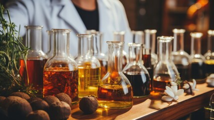 An overhead view of a science experiment setup on a table, showcasing various materials