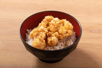 イタヤ貝　かき揚げ丼