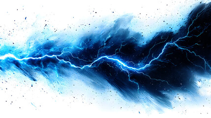 bright blue lightning, transparent background, PNG files