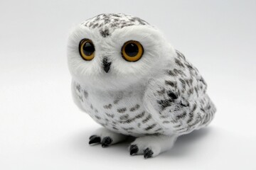Fototapeta premium Snowy Owl Plush Toy - Adorable Wildlife