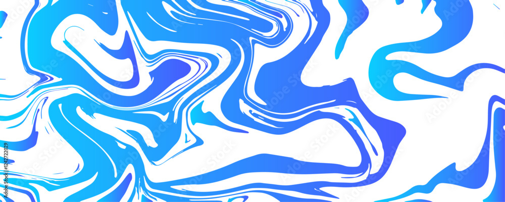 Aufkleber Abstract horizontal background with colorful waves. Marbleized Stripes With marble ink texture. Colorful liquid. liquid dynamic swirl texture in Blue. Modern wavey design with military camouflage.