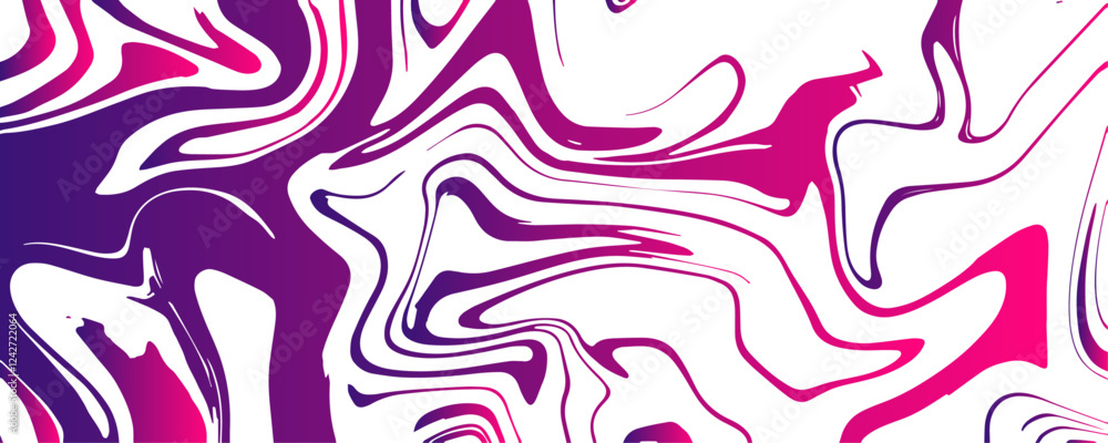 Poster Abstract horizontal background with colorful waves. Marbleized Stripes With marble ink texture. Colorful liquid. liquid dynamic swirl texture in pink. Modern wavey design with military camouflage.