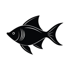 Platy Silhouette Vector Art and Platy Fish Black Design Illustration
