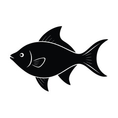 Platy Silhouette Vector Art and Platy Fish Black Design Illustration