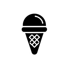 Ice Cream Cone Icon: A simple yet delicious icon depicting a classic ice cream cone, perfect for branding, menus, or social media graphics.