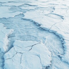 Cracked Ice Surface with Textured Patterns and Frosty Details