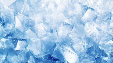 Obraz premium Abstract Frozen Ice Crystal Background in Shades of Blue and White