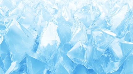 Obraz premium Ice Cubes in Bright Blue Background for Refreshing Beverage Ideas
