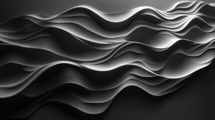 Obraz premium Abstract sculpted wavy design, modern art, textured surface, interior design