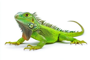 Obraz premium Stunning Green Iguana Close-up