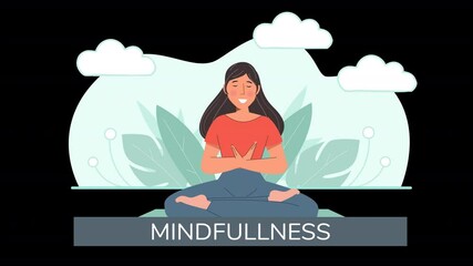 Promote mental wellness with this 2D flat character design animation scene, ideal for creating empathetic and informative content.