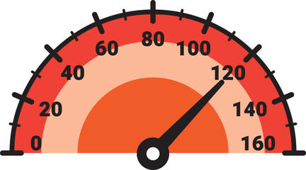 Fototapeta premium Illustration Of Gauge Indicator, Speedomeer, Odometer