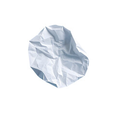 Obraz premium A piece of crumpled wrinkled white office paper isolated on transparent background
