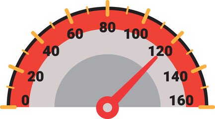 Fototapeta premium Illustration Of Gauge Indicator, Speedomeer, Odometer
